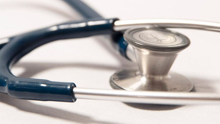 detailfoto van een stethoscoop